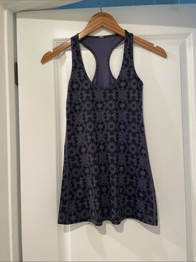 Lululemon Cool Racerback Tank Top Mini Prisma Nightfall Black Grape" size 4